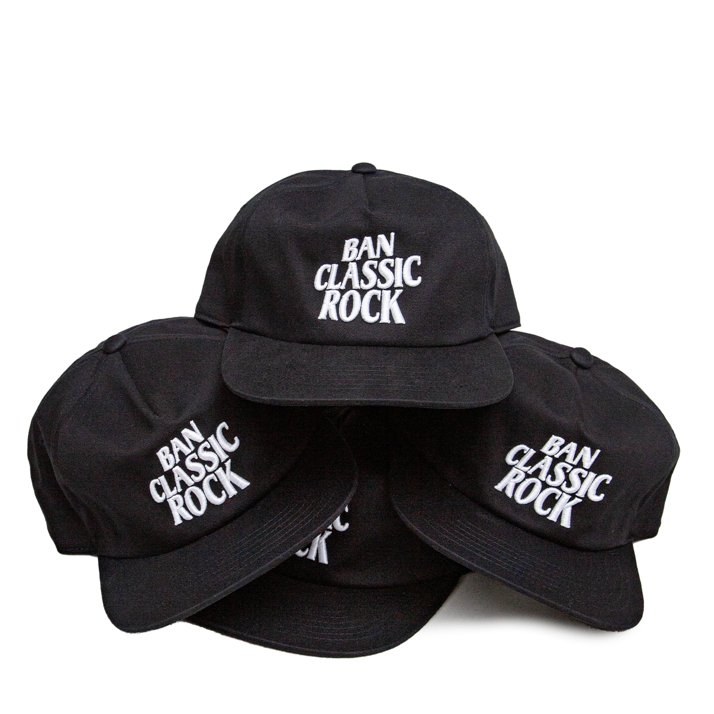 BCR STRAIGHT UP WHITE ON BLACK HAT
