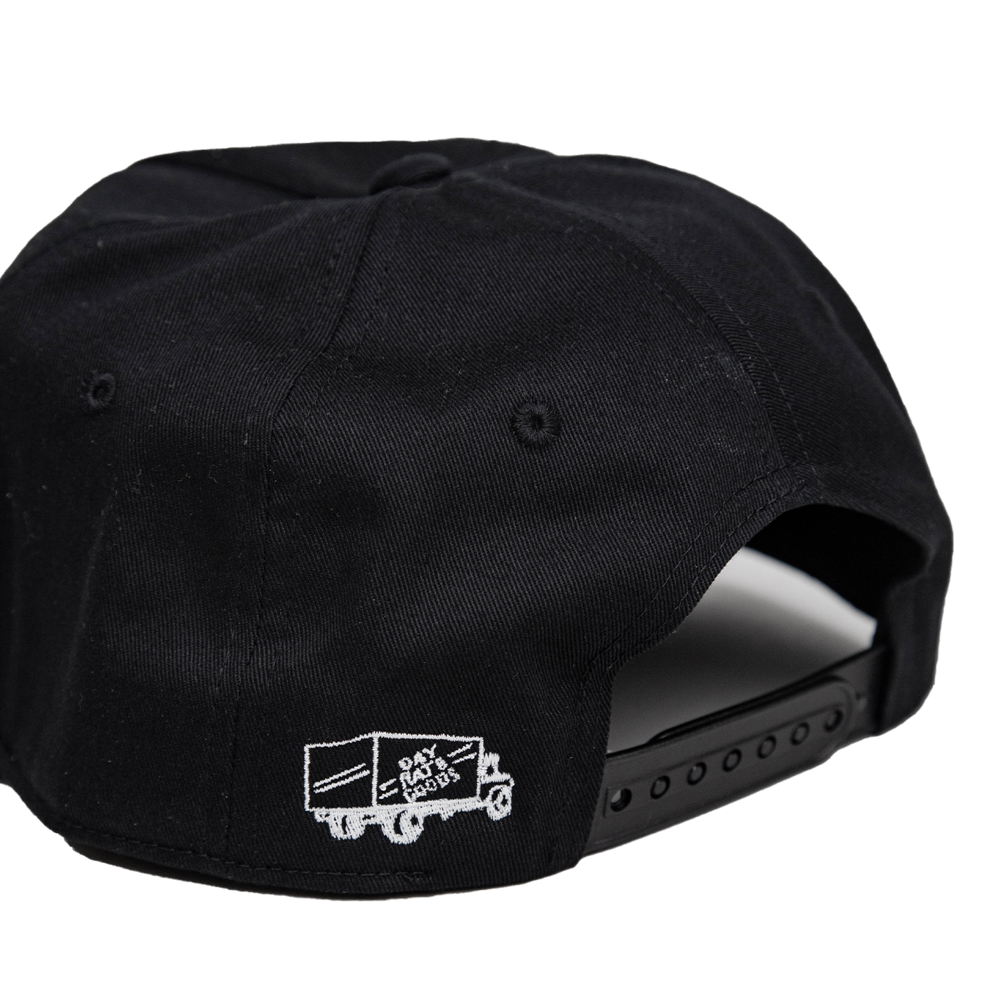 BCR STRAIGHT UP WHITE ON BLACK HAT