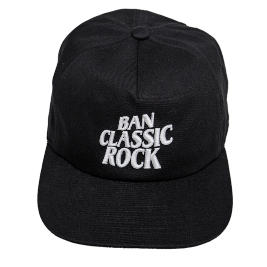 BCR STRAIGHT UP WHITE ON BLACK HAT