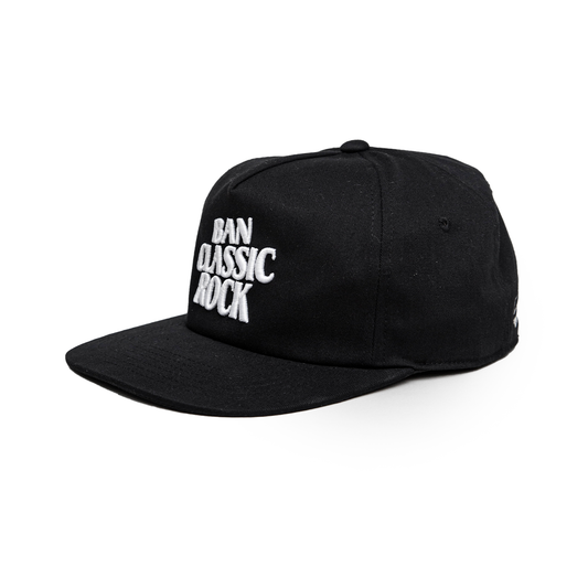 BCR STRAIGHT UP WHITE ON BLACK HAT
