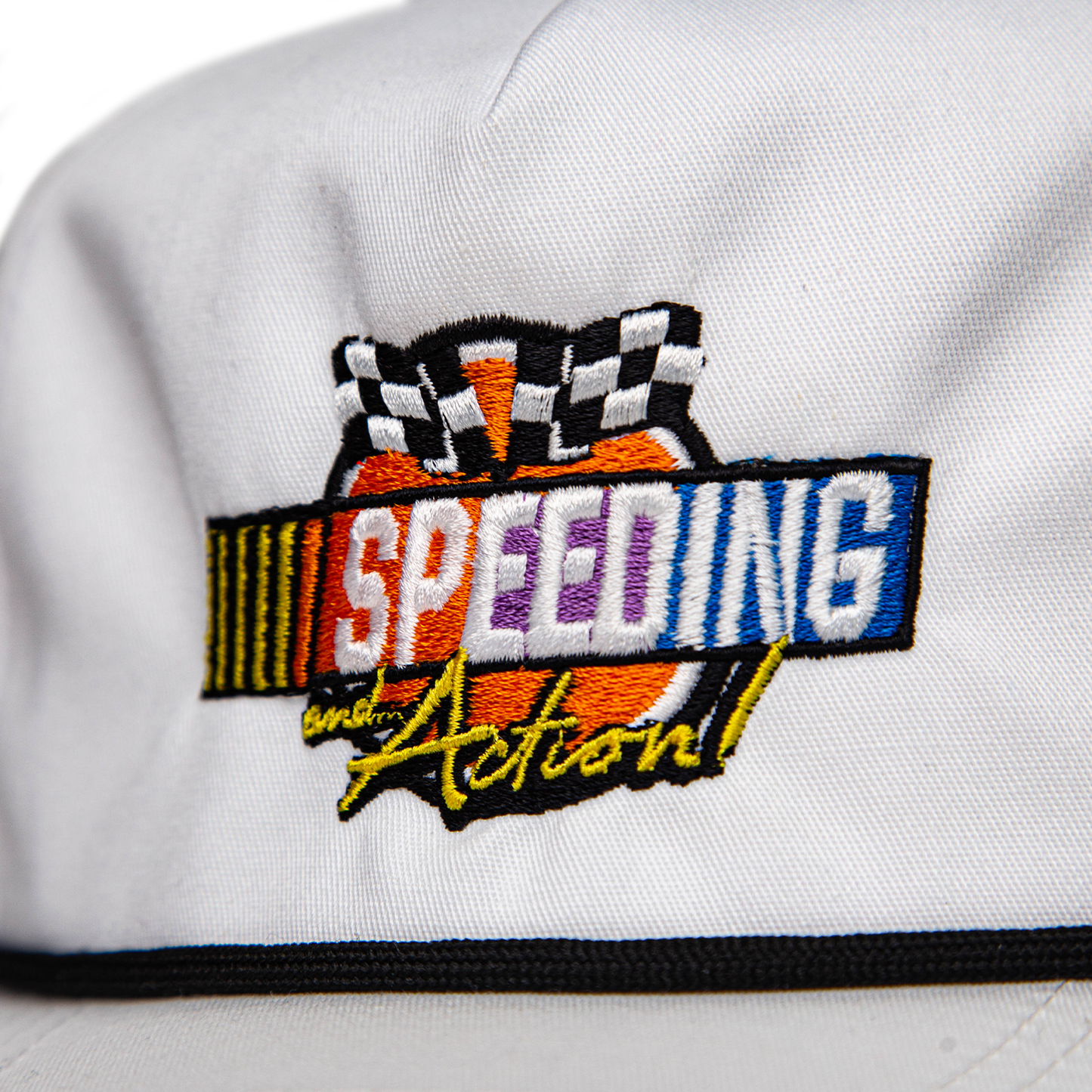 SPEEDING AND ACTION ROPE HAT WHITE